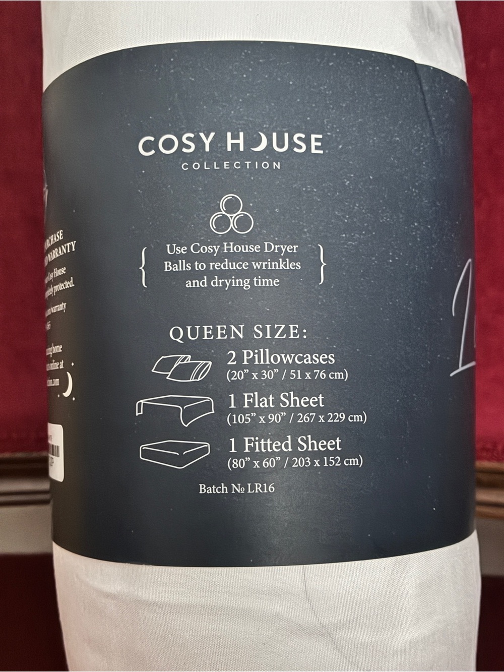 Cosy House 4 piece 100% Bamboo Sheets, Viscose Blend, Queen, White, NEW! $180 - Picture 3 of 6